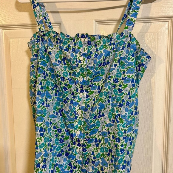 Smocked button-front tank top in Liberty Poppy and Daisy fabric J CREW SIZE XS - Picture 3 of 7